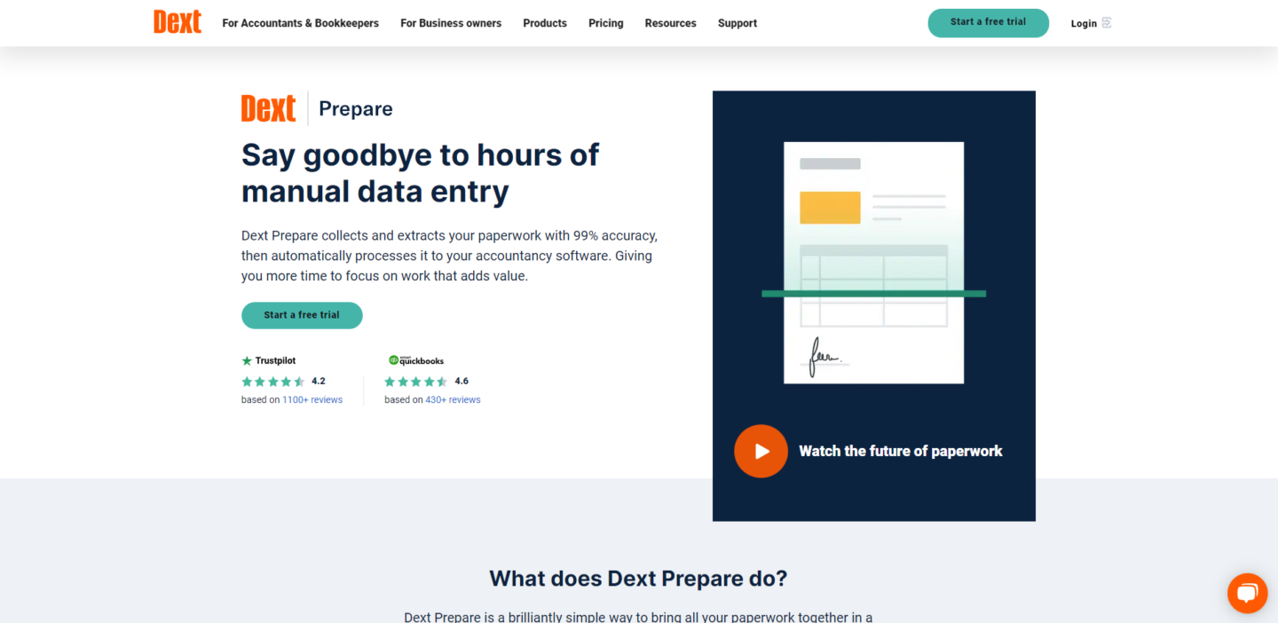 Dext Prepare one of the best Docparser alternatives and competitors