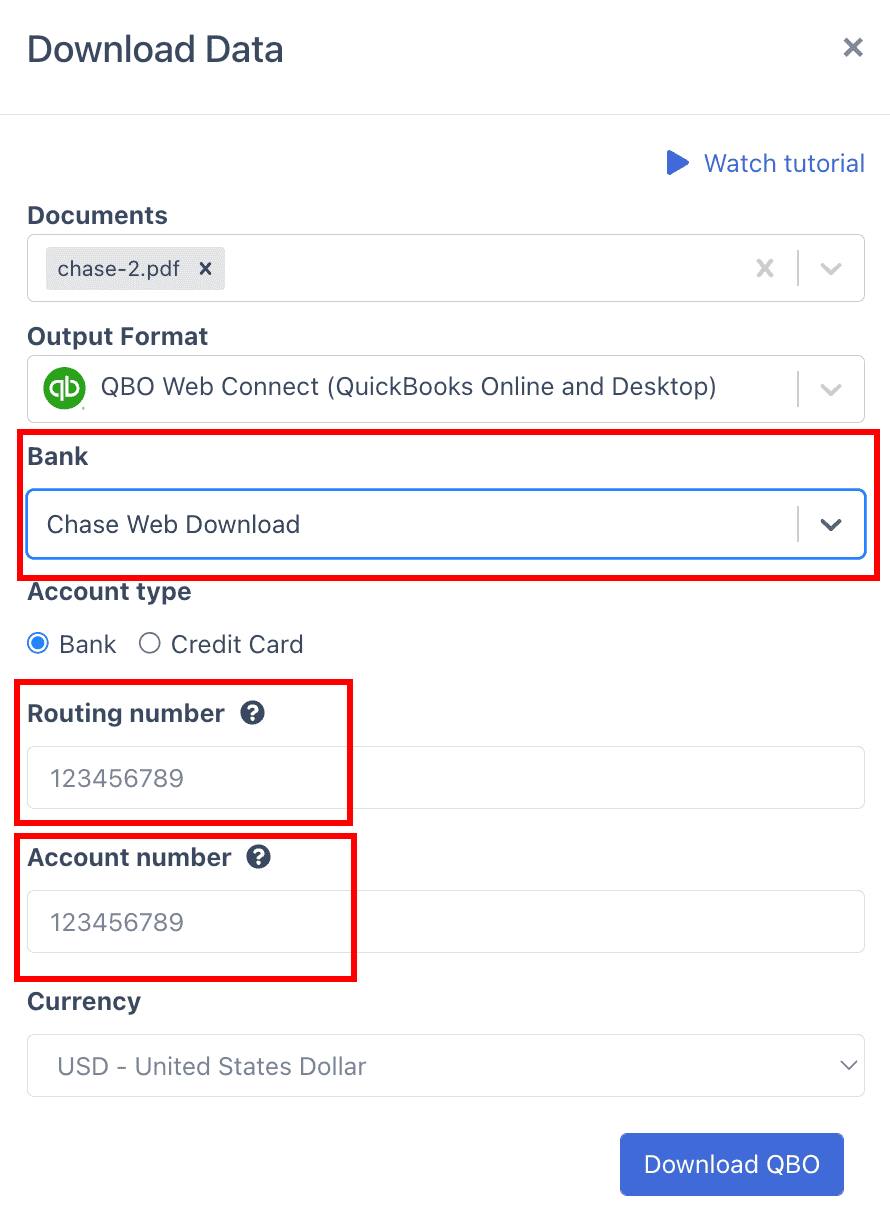 When importing, QuickBooks doesn’t show an existing account when importing bank statements